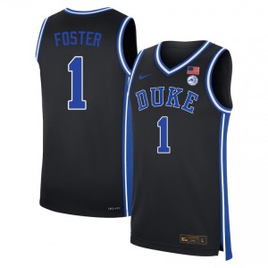 Caleb Foster Blue Devils Limited #1 College Basketball Mens Jersey - Black 674431-636