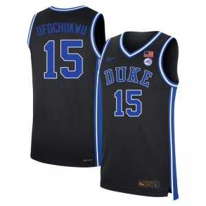 Ifeanyi Ufochukwu Duke Blue Devils College Basketball Embroidery Mens #15 Jersey - Black 697364-518
