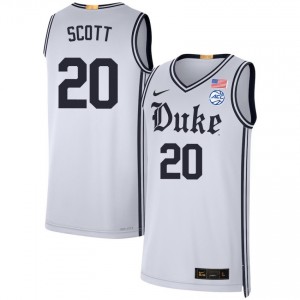 Jack Scott Blue Devils College Basketball Men's #20 Alumni Jerseys - Team White 830854-240