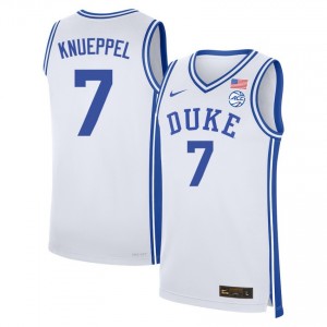 Kon Knueppel Blue Devils Men's #7 High School College Basketball Jersey - White 273915-164