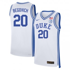 Neal Begovich Blue Devils Mens Player College Basketball #20 Jerseys - White 783324-782
