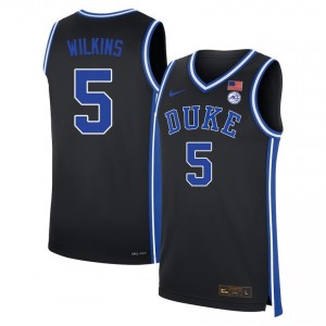 Sebastian Wilkins Duke 2025-26 College Basketball Men #5 Jerseys - Black 618566-544
