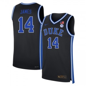 Sion James Blue Devils #14 College Basketball 2025-26 Mens Jerseys - Black 636758-283
