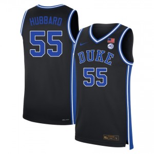 Spencer Hubbard Duke Blue Devils #55 Men College Basketball Game Jersey - Black 782309-581