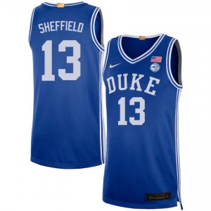 Cameron Sheffield Blue Devils College Basketball #13 2025 Men Jersey - Royal 104308-389