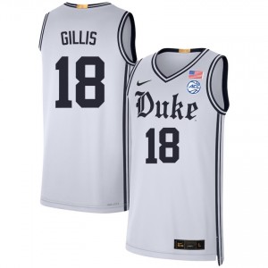 Mason Gillis Blue Devils Official Mens #18 College Basketball Jerseys - Team White 815711-931