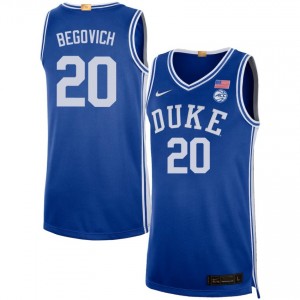 Neal Begovich Duke Blue Devils Mens #20 College Basketball Game Jersey - Royal 279057-228