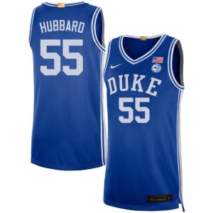Spencer Hubbard Blue Devils University Mens #55 College Basketball Jersey - Royal 563031-836