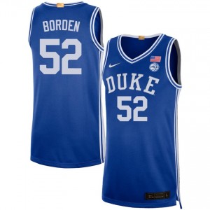 Stanley Borden Blue Devils Game Men #52 College Basketball Jerseys - Royal 394535-753