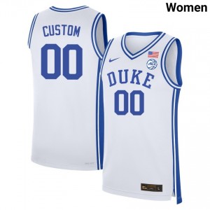 Custom Duke University High School #00 Womens College Basketball Jersey - White 251958-692