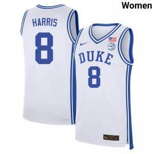Darren Harris Blue Devils Game College Basketball #8 Women's Jersey - White 982583-280