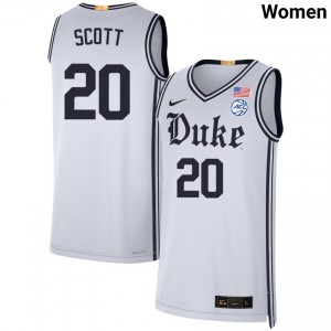 Jack Scott Duke Women College Basketball Official #20 Jerseys - Team White 186695-838