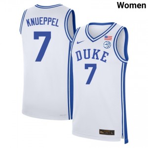 Kon Knueppel Blue Devils #7 Stitched Women College Basketball Jerseys - White 765562-177