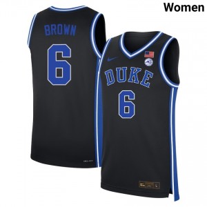 Maliq Brown Duke #6 Women Embroidery College Basketball Jerseys - Black 604273-289