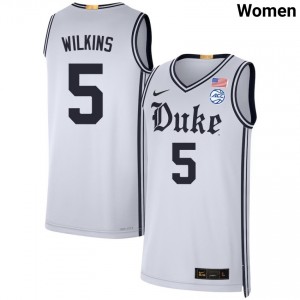 Sebastian Wilkins Duke Blue Devils #5 Player College Basketball Women's Jersey - Team White 549327-135