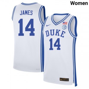 Sion James Duke Women's Alumni #14 College Basketball Jersey - White 582023-109