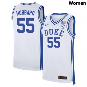 Spencer Hubbard Blue Devils Women Official #55 College Basketball Jersey - White 987052-744
