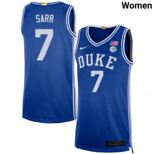 Dame Sarr Blue Devils Women #7 College Basketball Stitched Jerseys - Royal 327731-209