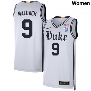 Khaman Maluach Duke College Basketball #9 Official Women's Jersey - Team White 573900-751