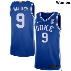 Khaman Maluach Duke College Basketball Stitched #9 Women Jerseys - Royal 898127-256
