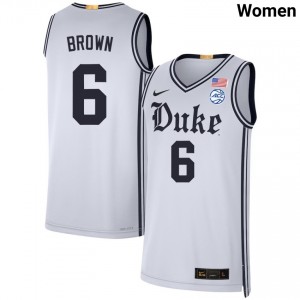Maliq Brown Duke University Women #6 College Basketball Jersey - Team White 893350-853
