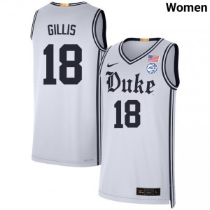 Mason Gillis Blue Devils #18 NCAA College Basketball Women's Jerseys - Team White 152814-790