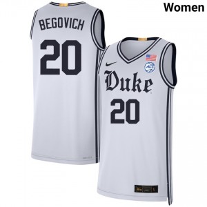 Neal Begovich Blue Devils #20 NCAA Womens College Basketball Jerseys - Team White 924249-565