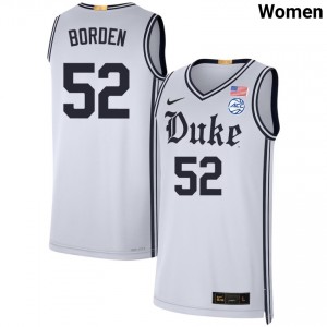 Stanley Borden Duke Blue Devils Replica College Basketball #52 Women Jerseys - Team White 532780-247