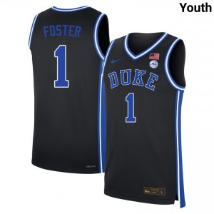 Caleb Foster Duke Blue Devils College Basketball Youth NCAA #1 Jersey - Black 948011-846