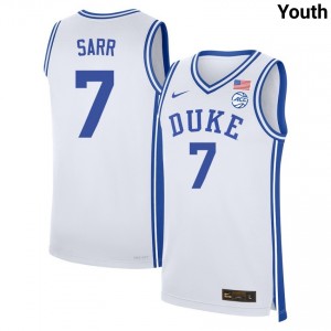 Dame Sarr Blue Devils 2025-26 #7 Youth College Basketball Jersey - White 590268-982