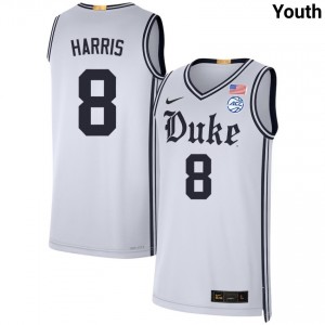 Darren Harris Duke University College Basketball #8 2025-26 Youth Jerseys - Team White 235482-737