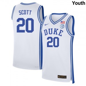 Jack Scott Duke Youth Player #20 College Basketball Jersey - White 117981-838