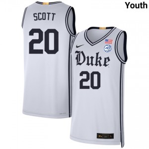 Jack Scott Duke Alumni #20 College Basketball Youth Jerseys - Team White 726503-271