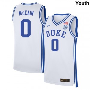 Jared McCain Duke Blue Devils Youth College Basketball Game #0 Jerseys - White 288955-726