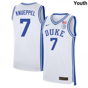 Kon Knueppel Duke Blue Devils Youth #7 2025-26 College Basketball Jerseys - White 999713-744