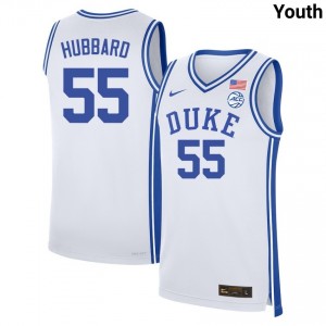 Spencer Hubbard Duke University Youth College Basketball #55 Official Jersey - White 954831-633