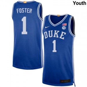 Caleb Foster Blue Devils College Basketball Stitched #1 Youth Jerseys - Royal 794235-891