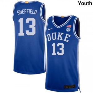 Cameron Sheffield Duke University Limited College Basketball #13 Youth Jersey - Royal 577457-349