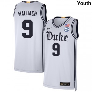 Khaman Maluach Duke #9 Youth College Basketball High School Jerseys - Team White 924771-217